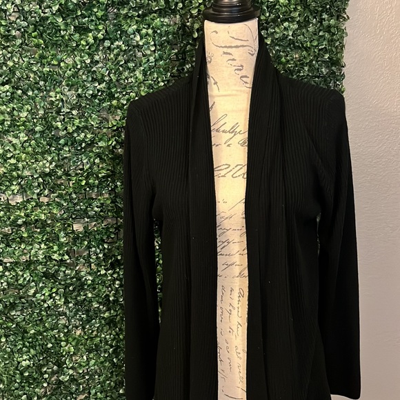 Karen Scott Black Cardigan - Picture 2 of 4